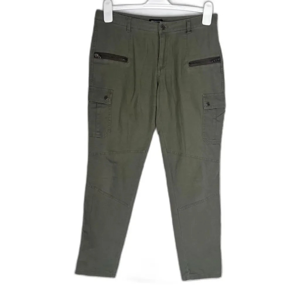 I Love Ronson Army Green Black Zippers Cargo Gorpcore‎ Pants Size 6